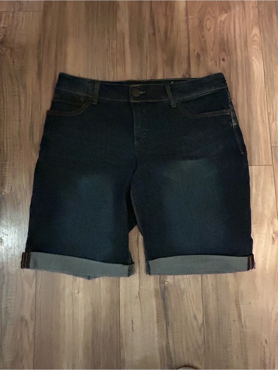 Faded Glory Pants - Faded Glory Dark Indigo Rolled Cuff Jean Shorts